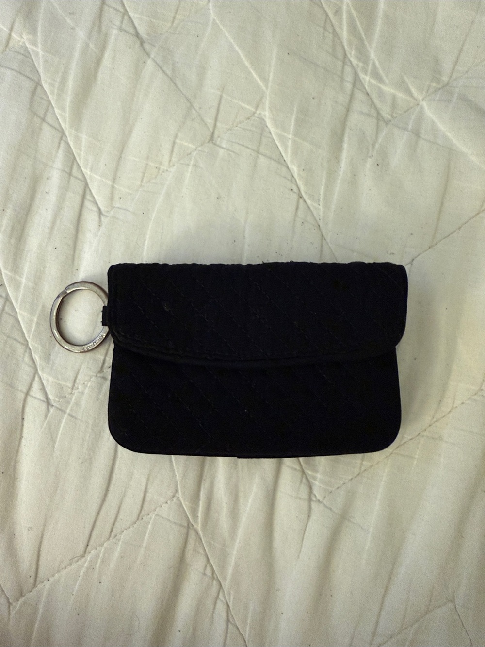 Vera Bradley Black Quilted Keyring Wallet